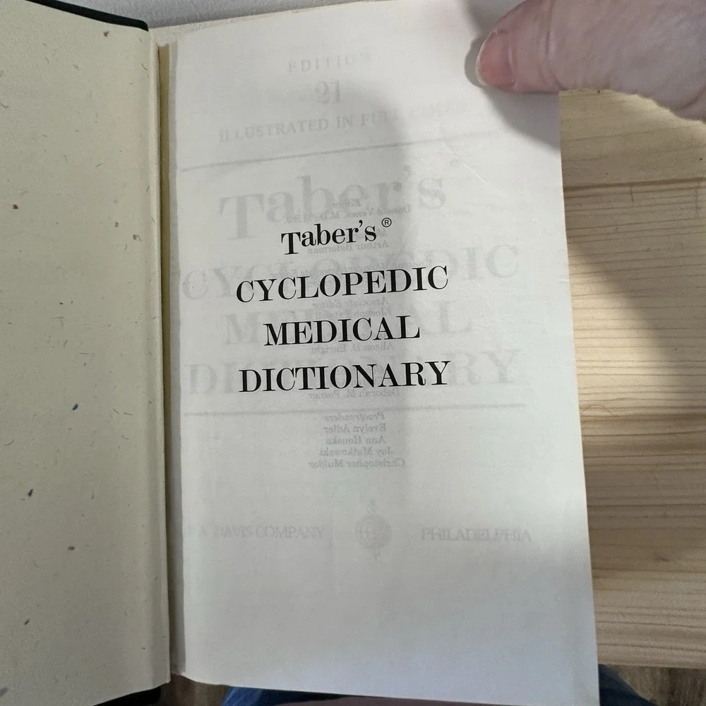 Taber's Cyclopedic Medical Dictionary 21st Edition Hardcover Indexed